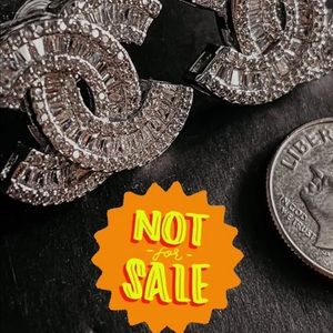 Fashion earrings in pave silver